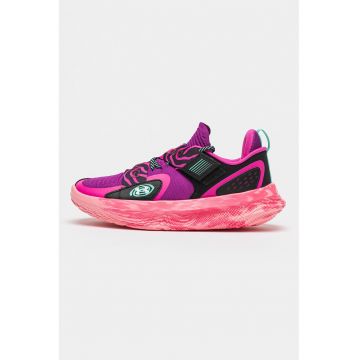 Pantofi din material textil cu logo - pentru baschet - Negru/Fucsia/Violet
