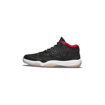 Pantofi mid-high din piele pentru baschet Air Jordan 11 Retro - Rosu/Negru