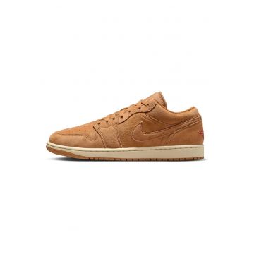 Pantofi sport  Air Jordan 1 Low - alb - piele - Maro