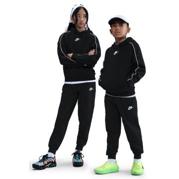 Trening din material fleece Club - Alb/Negru