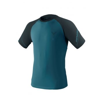 Tricou alergare barbati  Alpine Pro - Negru/Turcoaz
