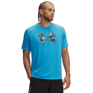 Tricou cu maneci raglan - pentru antrenament - Negru/Albastru