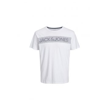 Tricou JACK &JONES Corp Logo - 12151955-White Play-3 16578 - Alb