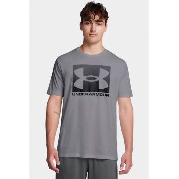 Tricou lejer cu logo Boxed - Negru/Gri deschis