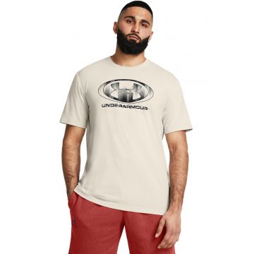 Tricou pentru fitness Glitch - Crem