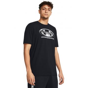 Tricou pentru fitness Glitch - Negru