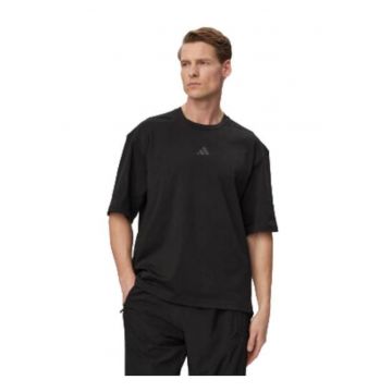 Tricou sport  oversize - negru - bumbac/poliester -
